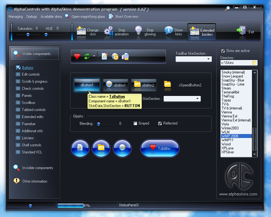 AlphaControls 12.12 software screenshot