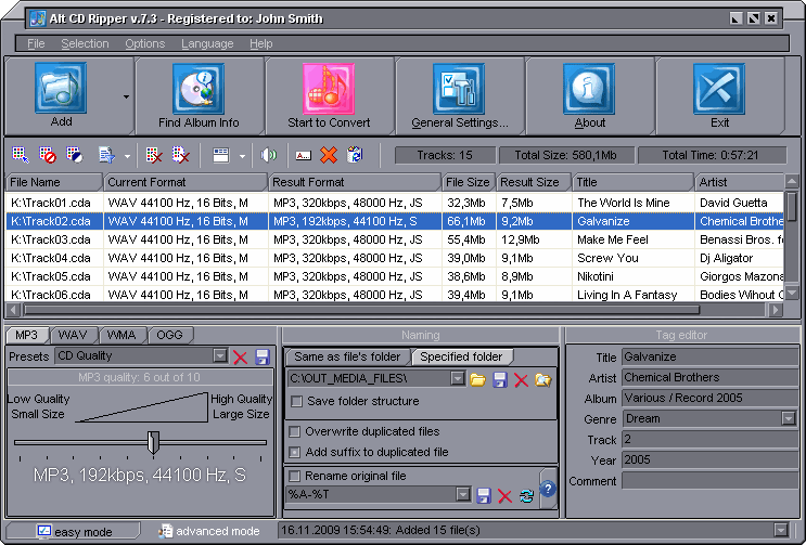 Alt CD Ripper 7.3 software screenshot
