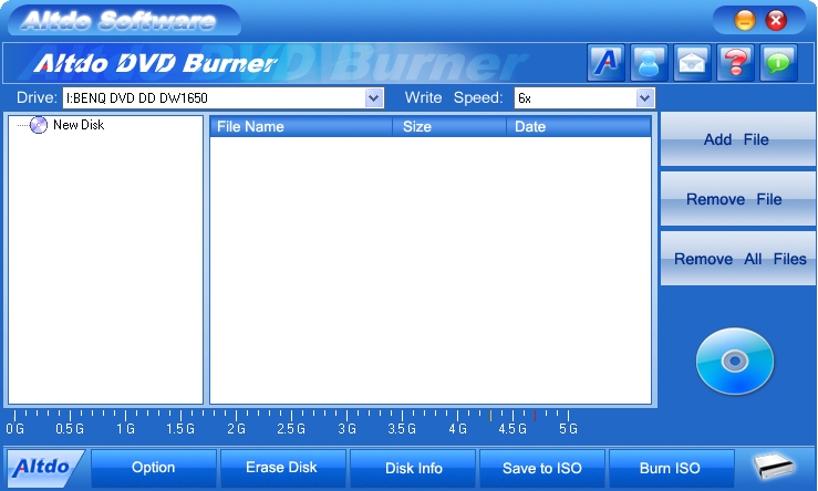 Altdo  DVD Burner 6.3 software screenshot