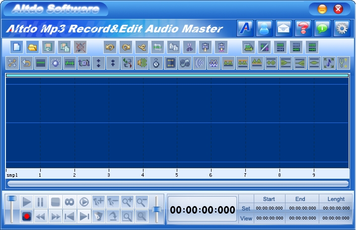 Altdo Mp3 Record&Edit Audio Master 6.2 software screenshot