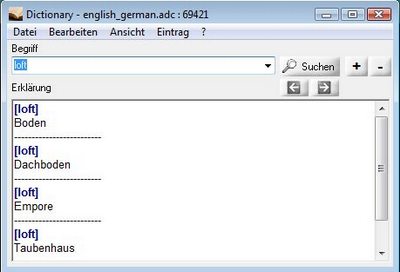 Alternate Dictionary 2.290 software screenshot