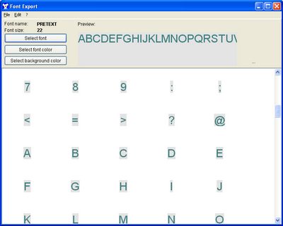 Alternate Font Export 1.610 software screenshot