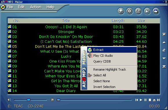 AltoMP3 Gold 5.20 software screenshot
