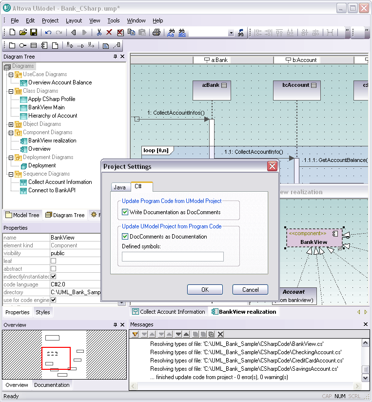 Altova UModel Basic Edition 2015.3 SP 1 software screenshot