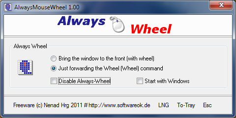 AlwaysMouseWheel 3.66 software screenshot