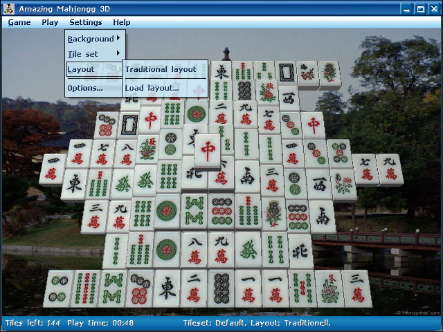 Amazing Mahjongg 3D 1.4.0 software screenshot