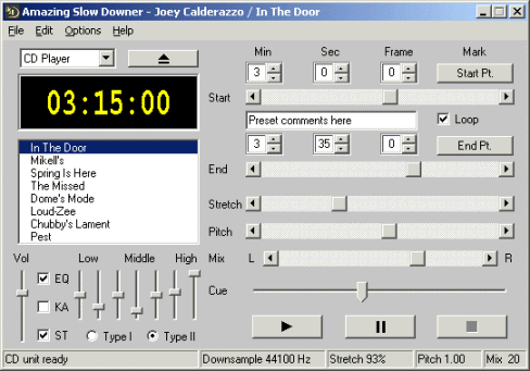 Amazing Slow Downer 3.5.6 software screenshot