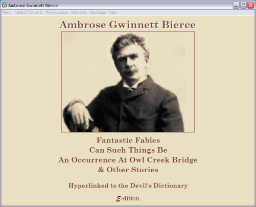 Ambrose Bierce Selected Works 2.1.0.1 software screenshot