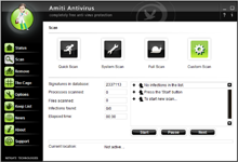 Amiti Antivirus 24.0.350.0 software screenshot