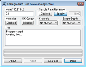 AnalogX AutoTune 2.31 software screenshot