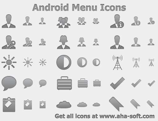 Android Menu Icons 2013.1 software screenshot