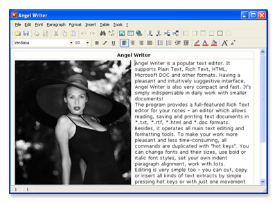 Angel Writer 3.2 software screenshot