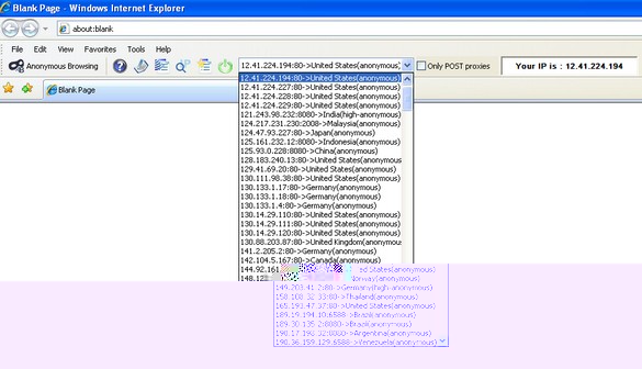 Anonymous Browsing Toolbar 5.0 software screenshot