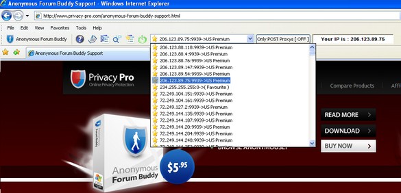 Anonymous Forum Buddy 3.8 software screenshot