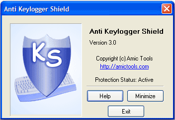Anti Keylogger Shield 3.0 software screenshot