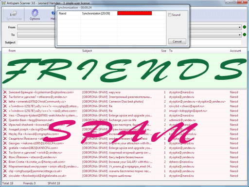 Antispam Scanner 3.02 software screenshot