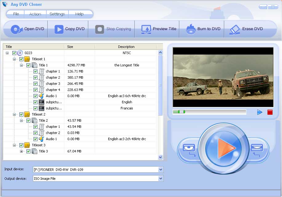 Any DVD Cloner 1.4.3 software screenshot