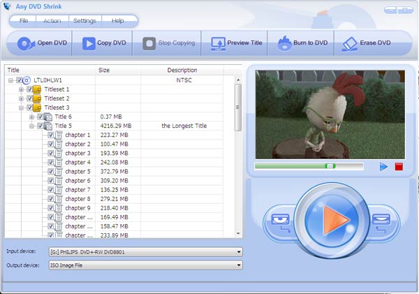 Any DVD Shrink 1.3.6 software screenshot