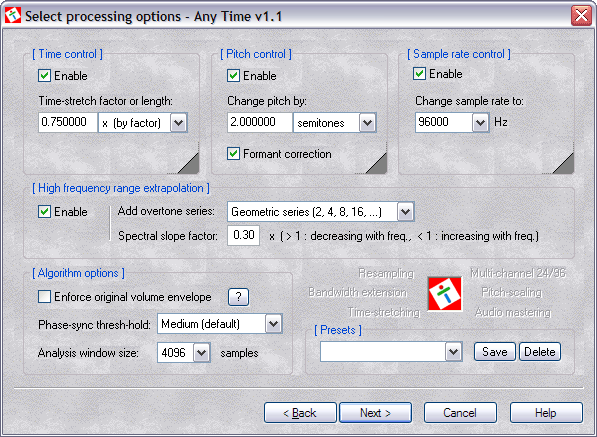 Any Time 1.1 software screenshot