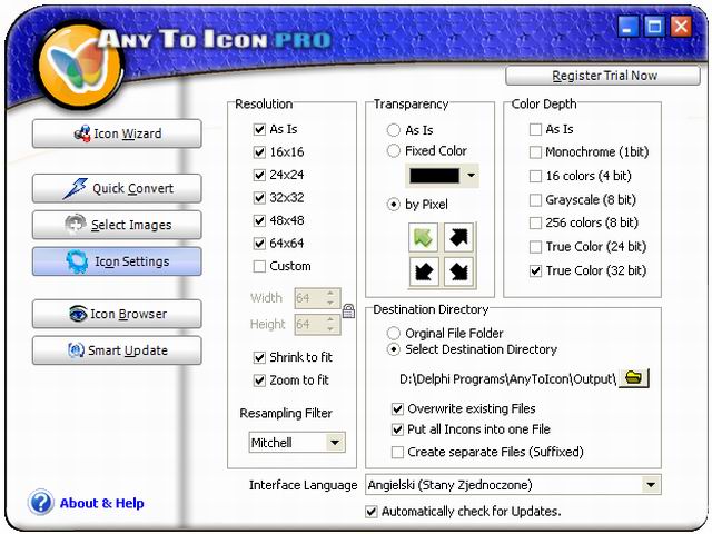 Any To Icon Pro 5.4.21 software screenshot