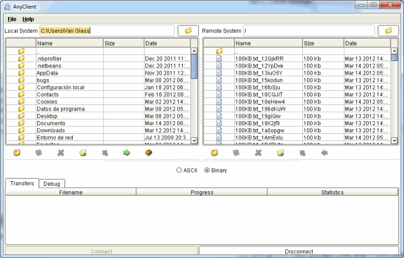 AnyClient 6.0.2.88 software screenshot