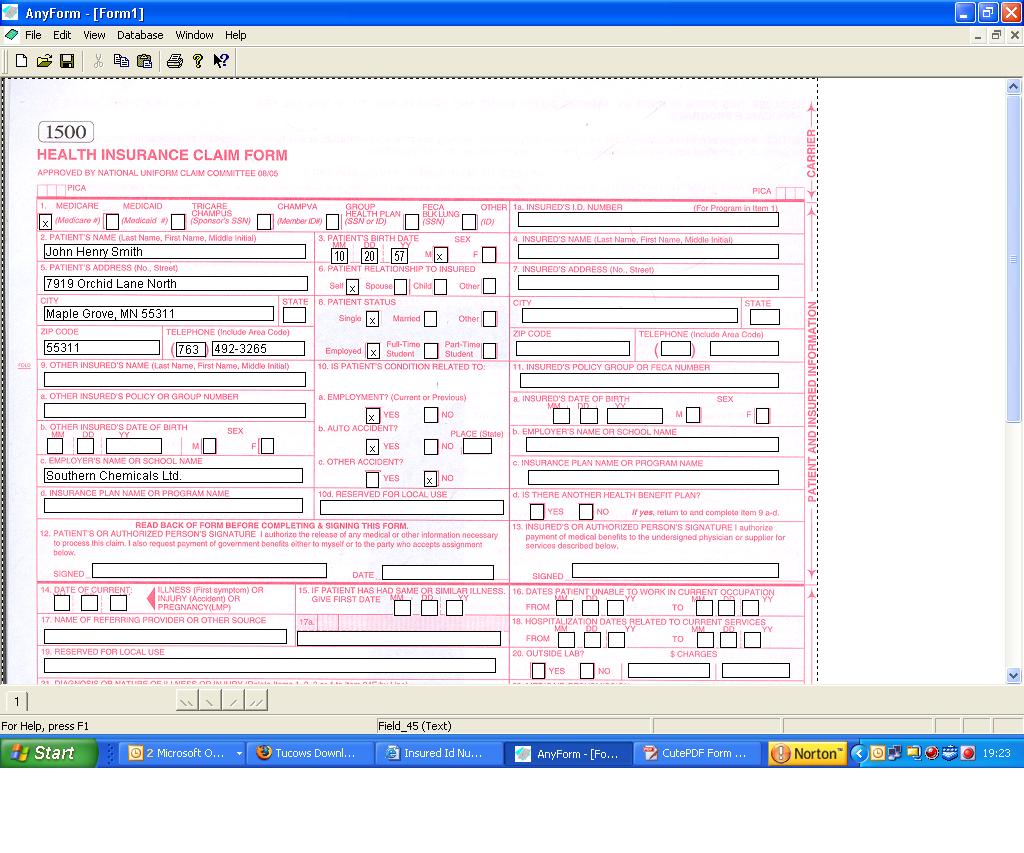 AnyForm Form Software 5.0 software screenshot