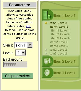 Anything3D Glide Menu 1.0 software screenshot