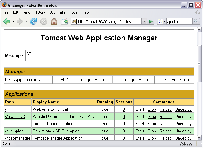 Apache Tomcat 8.5.16 software screenshot
