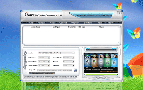 Apex PPC Video Converter 8.13 software screenshot