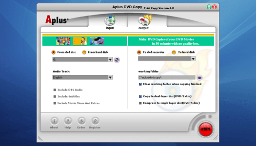 Aplus DVD Clone 6.68 software screenshot