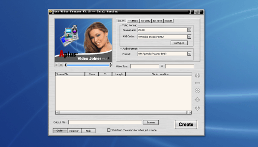 Aplus MP4 Creator 8.88 software screenshot