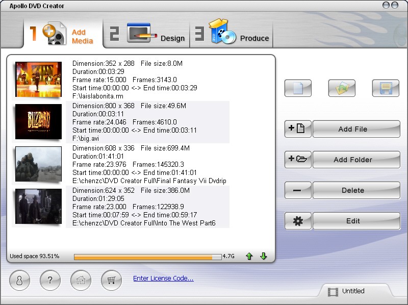 Apollo  DVD Creator 2.0.0 software screenshot