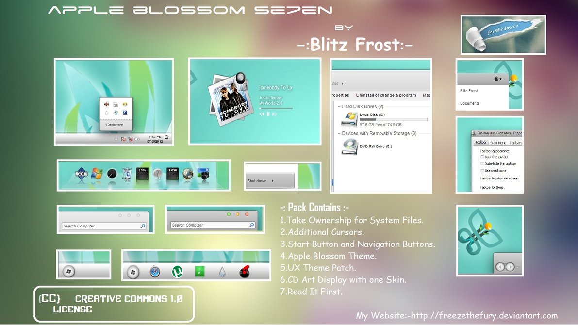 Apple Blossom Se7eN theme 0.1.1 software screenshot