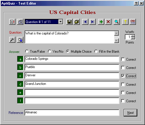AptiQuiz 1.42c software screenshot