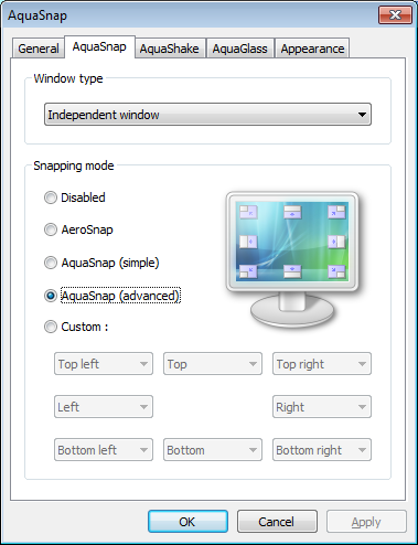 AquaSnap 1.23.0 software screenshot