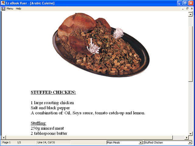 Arabic Cuisine 1.0 software screenshot