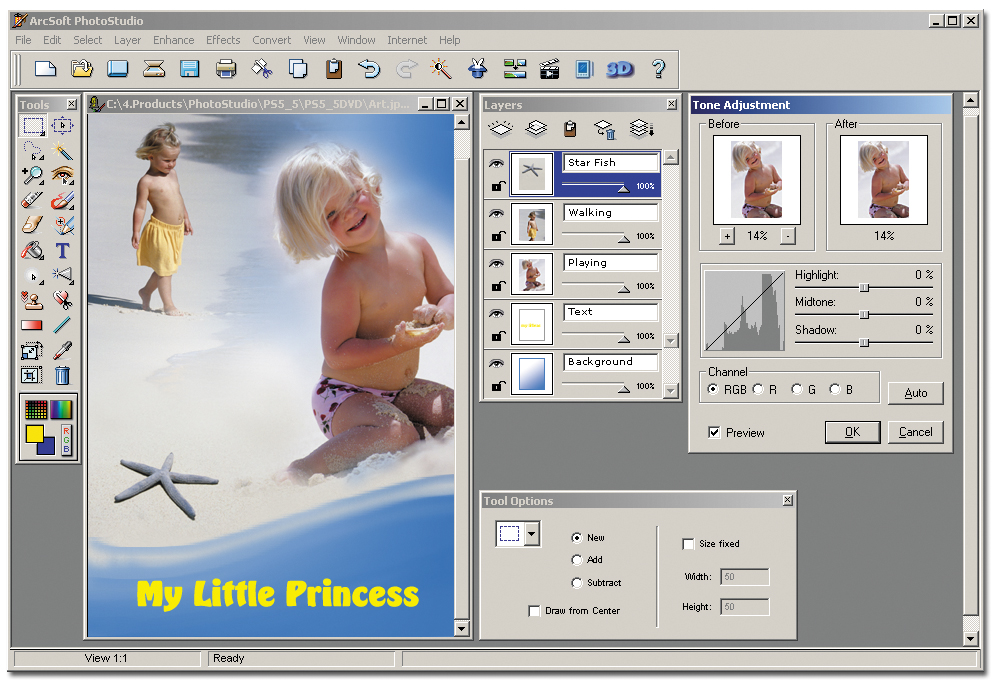 ArcSoft PhotoStudio 6.0.0.172 software screenshot