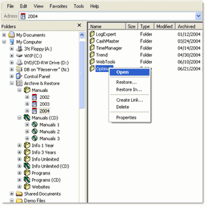 Archive & Restore 1.2.1.478 software screenshot