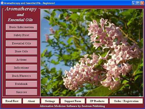 Aromatherapy and Essential Oils 2.8 software screenshot