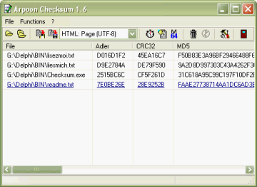 Arpoon Checksum 1.6 software screenshot
