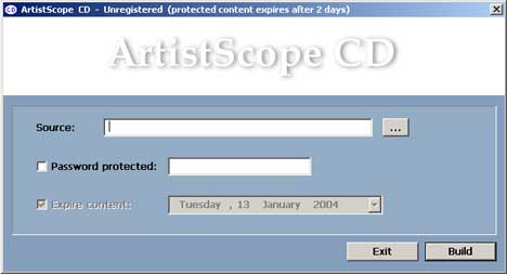 ArtistScope CD Protection 2.0 software screenshot