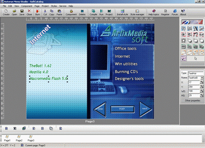 ArtixMedia Menu Studio [Christmas Ed.] 3.71 software screenshot