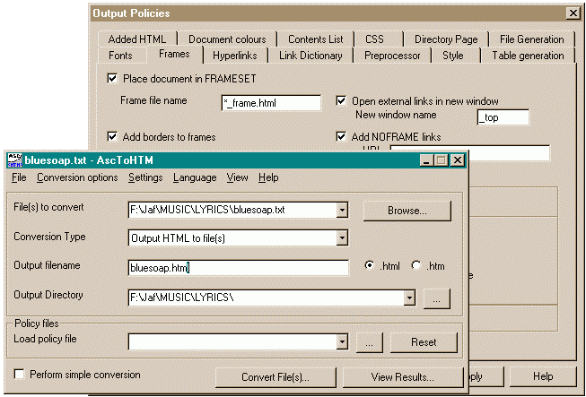 AscToHTM 5.0 software screenshot