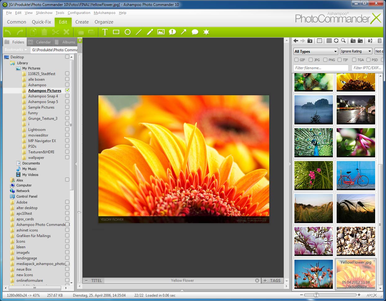 Ashampoo Photo Commander 15.1.0 software screenshot