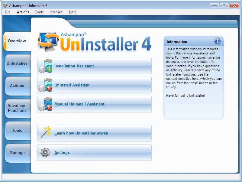 Ashampoo UnInstaller 4 4.2.2 software screenshot