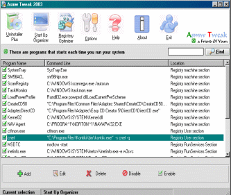 Asmw Tweak 1.2 software screenshot