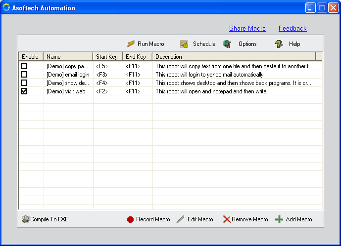 Asoftech Automation 2.3.10 software screenshot