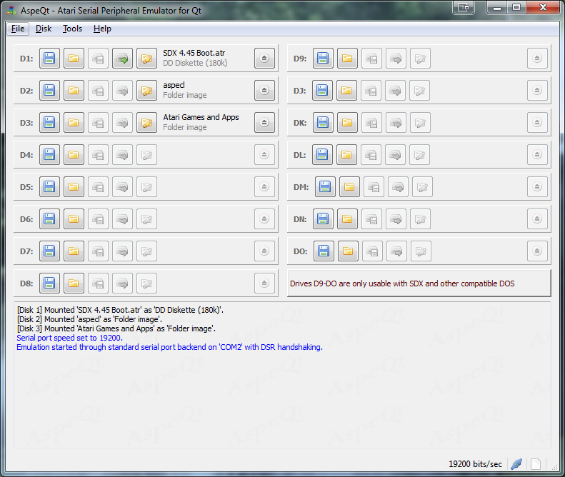AspeQt 1.01 software screenshot