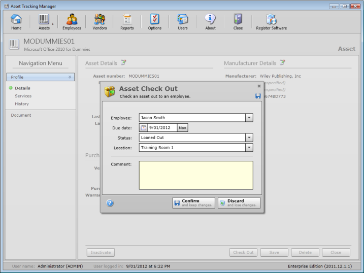 Asset Tracking Manager Professional 2013.2.2.7 software screenshot