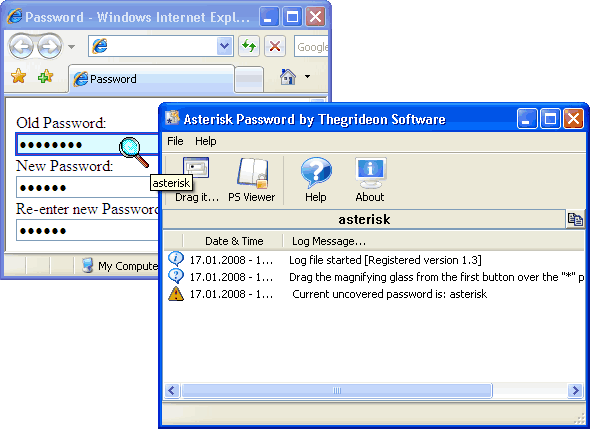 Asterisk Password (TSASP) 1.4 software screenshot
